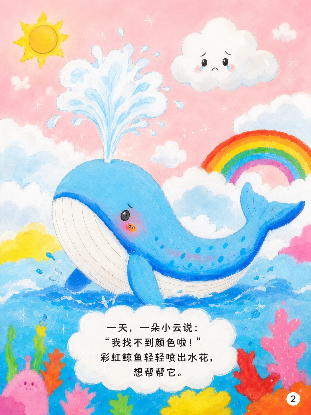 《彩虹鲸鱼的云朵旅行》第2页
