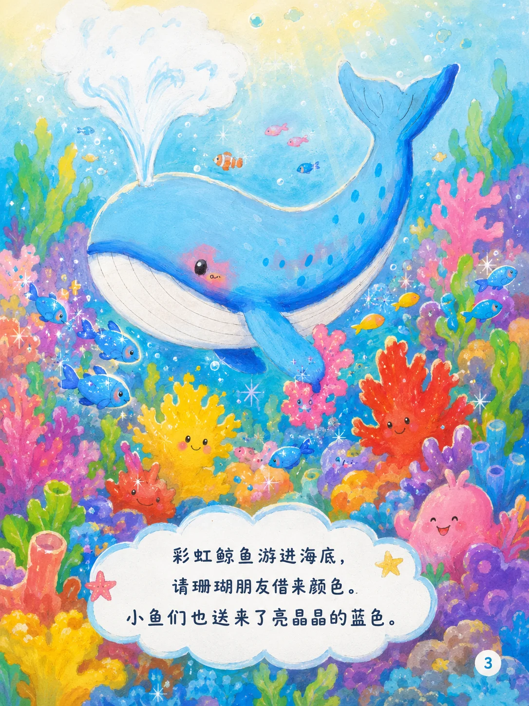 《彩虹鲸鱼的云朵旅行》第3页