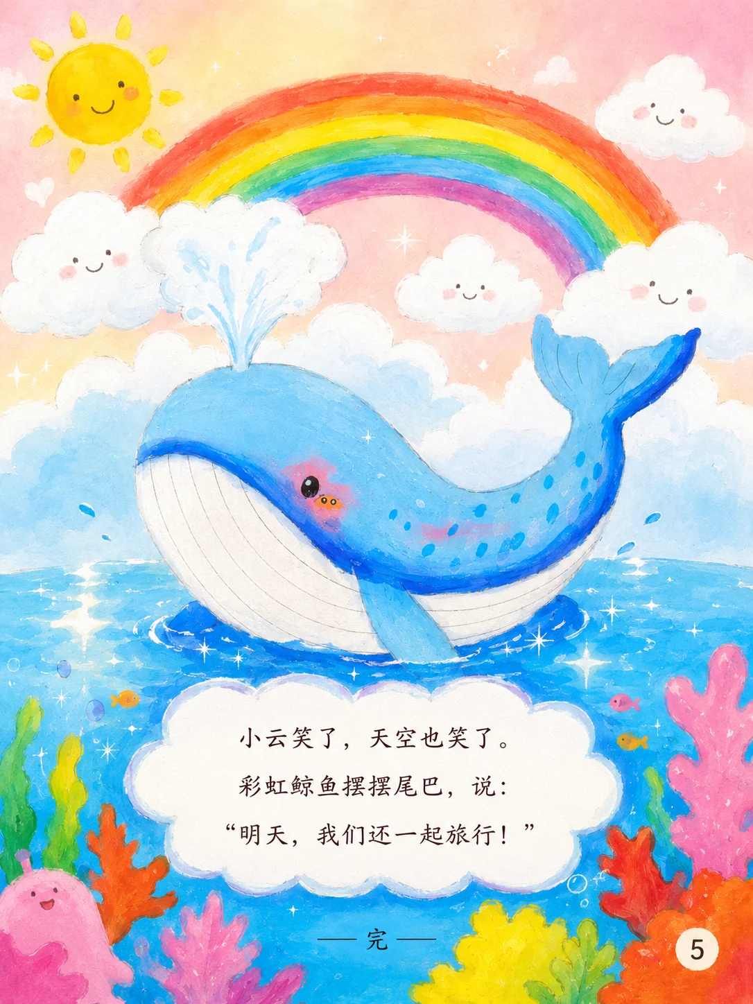 《彩虹鲸鱼的云朵旅行》第5页